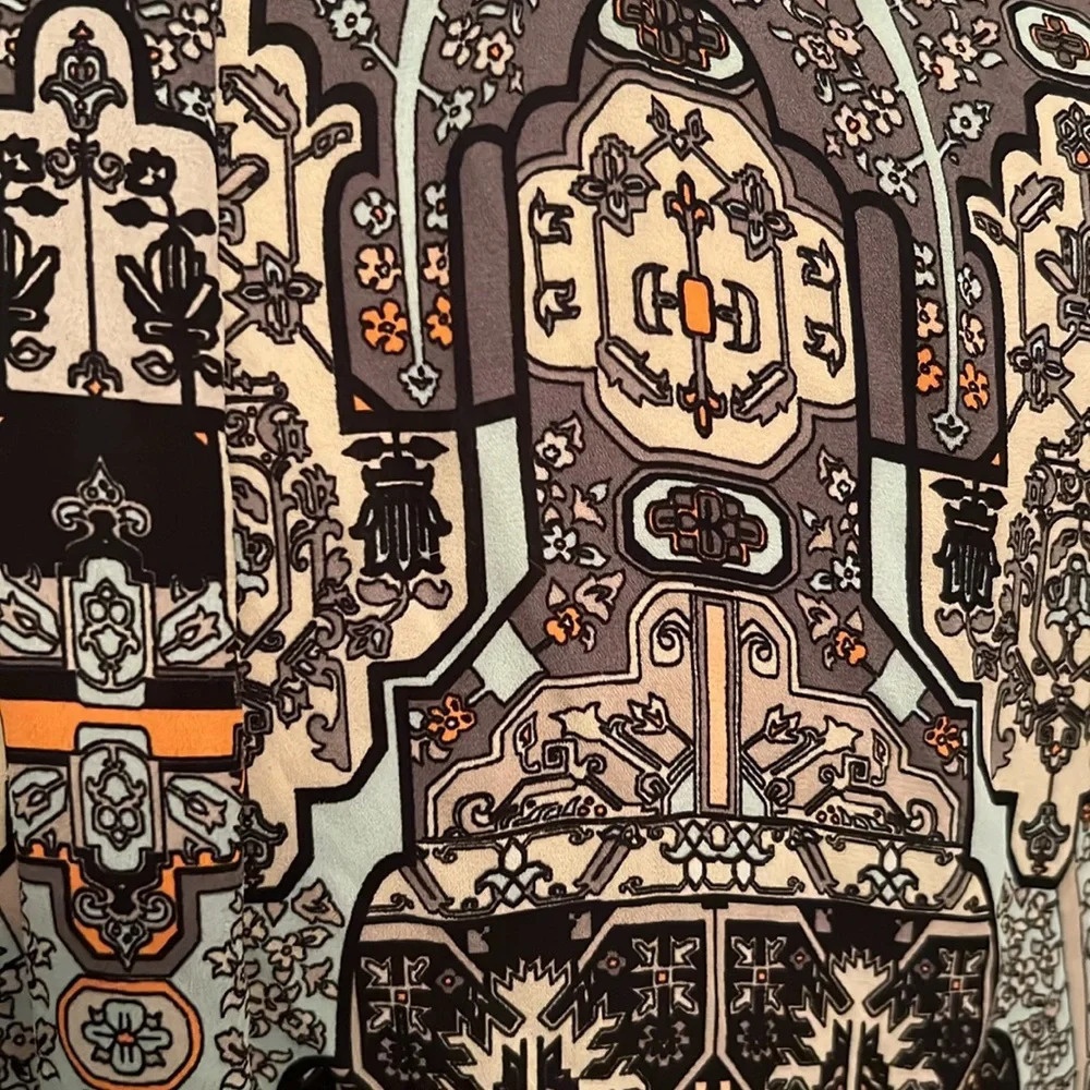 Sejour Abstract Pattern Long Sleeve Blouse Top - Picture 6 of 7